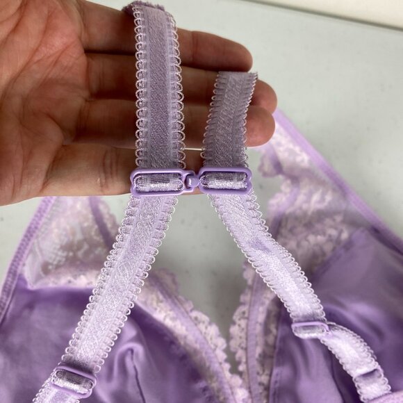 Embrace Lace Wire Free Bralette Band Size 34 Purple - Picture 5 of 6